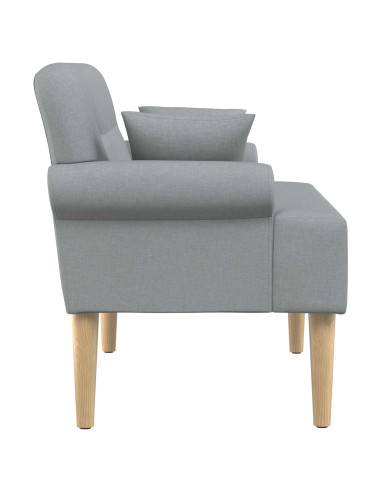 Loveseat con bottoni imbottiti Grigio Chiaro 120 x 65 x 79 cm