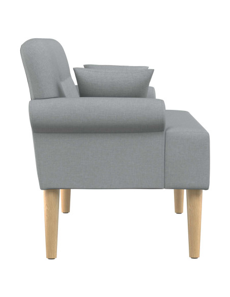 Loveseat con bottoni imbottiti Grigio Chiaro 120 x 65 x 79 cm