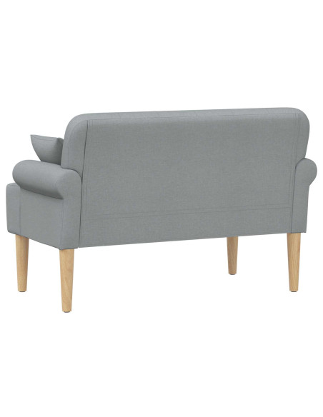 Loveseat con bottoni imbottiti Grigio Chiaro 120 x 65 x 79 cm