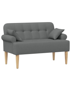 Loveseat con bottoni imbottiti Grigio Scuro 120 x 65 x 79 cm 2