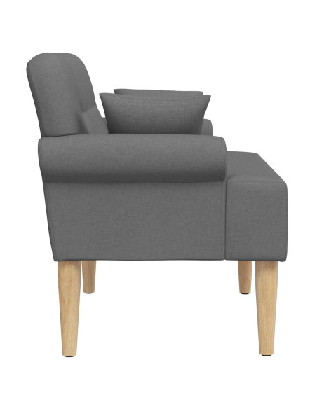 Loveseat con bottoni imbottiti Grigio Scuro 120 x 65 x 79 cm
