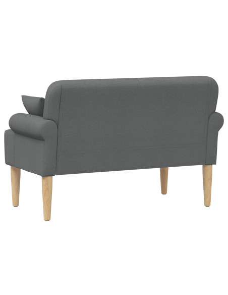 Loveseat con bottoni imbottiti Grigio Scuro 120 x 65 x 79 cm