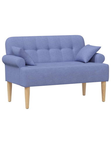 Loveseat con bottoni imbottiti Blu jeans 120 x 65 x 79 cm