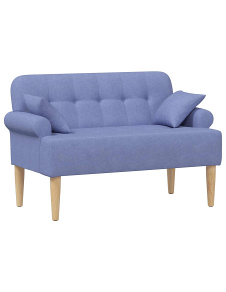 Loveseat con bottoni imbottiti Blu jeans 120 x 65 x 79 cm