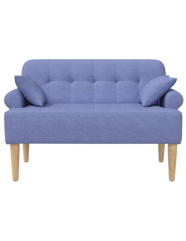 Loveseat con bottoni imbottiti Blu jeans 120 x 65 x 79 cm