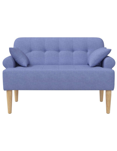 Loveseat con bottoni imbottiti Blu jeans 120 x 65 x 79 cm