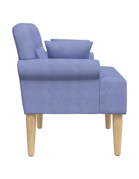Loveseat con bottoni imbottiti Blu jeans 120 x 65 x 79 cm