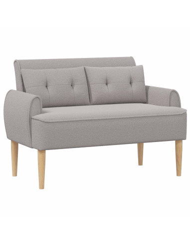 Loveseat con bottoni imbottiti Grigio Chiaro 117 x 67 x 77 cm