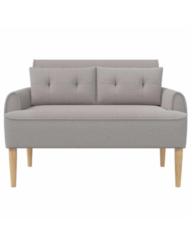 Loveseat con bottoni imbottiti Grigio Chiaro 117 x 67 x 77 cm