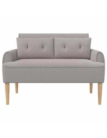 Loveseat con bottoni imbottiti Grigio Chiaro 117 x 67 x 77 cm
