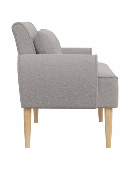 Loveseat con bottoni imbottiti Grigio Chiaro 117 x 67 x 77 cm