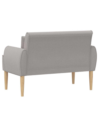 Loveseat con bottoni imbottiti Grigio Chiaro 117 x 67 x 77 cm