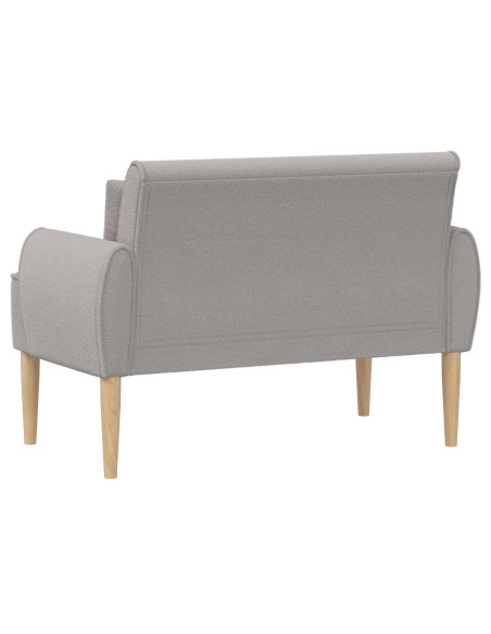 Loveseat con bottoni imbottiti Grigio Chiaro 117 x 67 x 77 cm