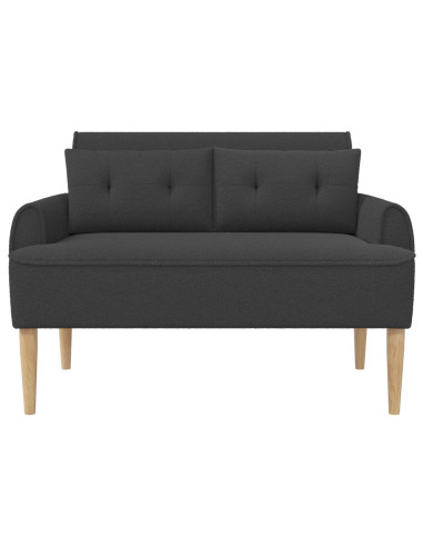 Loveseat con bottoni imbottiti Grigio Scuro 117 x 67 x 77 cm