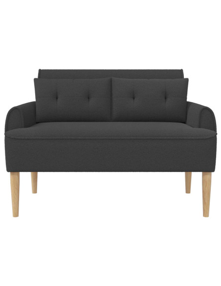 Loveseat con bottoni imbottiti Grigio Scuro 117 x 67 x 77 cm