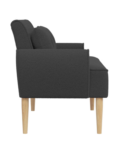 Loveseat con bottoni imbottiti Grigio Scuro 117 x 67 x 77 cm