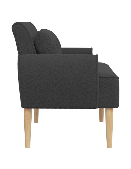 Loveseat con bottoni imbottiti Grigio Scuro 117 x 67 x 77 cm