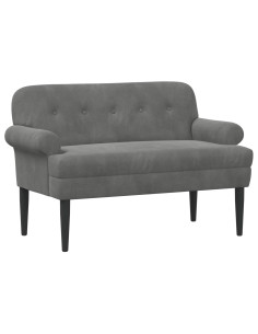 Loveseat con bottoni imbottiti Grigio Scuro 120 x 66 x 78 cm 2