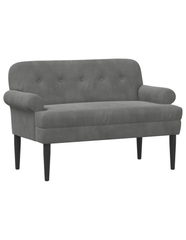 Loveseat con bottoni imbottiti Grigio Scuro 120 x 66 x 78 cm