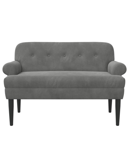 Loveseat con bottoni imbottiti Grigio Scuro 120 x 66 x 78 cm