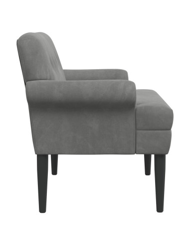 Loveseat con bottoni imbottiti Grigio Scuro 120 x 66 x 78 cm