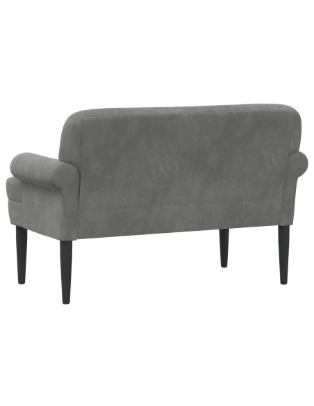Loveseat con bottoni imbottiti Grigio Scuro 120 x 66 x 78 cm