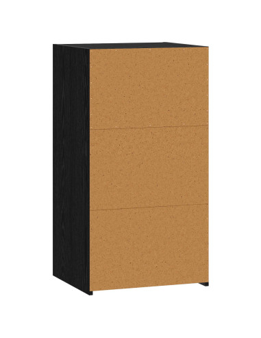 Credenza Rovere Nero 50 x 41 x 93 cm Legno ingegnerizzato