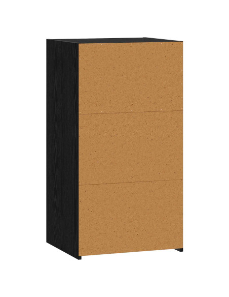 Credenza Rovere Nero 50 x 41 x 93 cm Legno ingegnerizzato