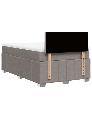 Giroletto a Molle con Materasso Tortora 120x200 cm in Tessuto