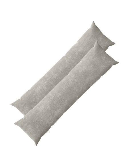 Federa 2 pcs HEERLEN Grigio Chiaro 40 x 145 cm Tessuto Chenille