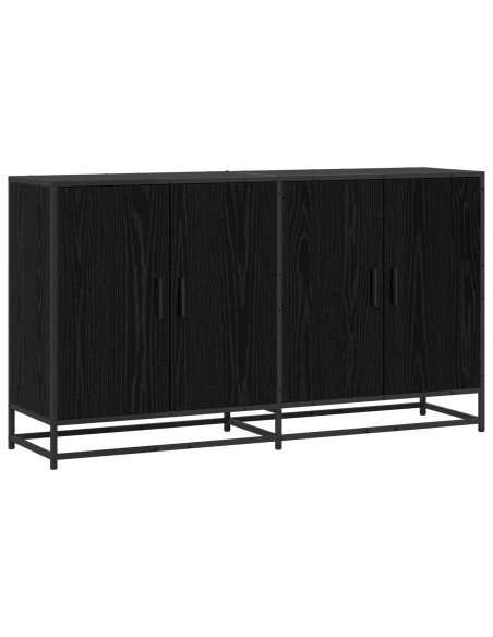 Credenza Rovere Nero 134 x 35 x 76 cm Legno ingegnerizzato