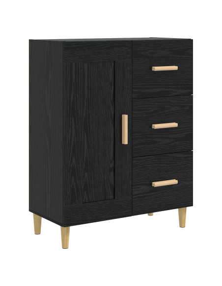 Credenza Rovere Nero 69,5 x 34 x 90 cm Legno ingegnerizzato