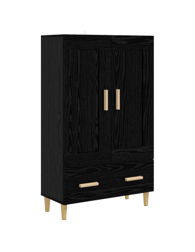 Credenza Rovere Nero 70 x 31 x 115 cm Legno ingegnerizzato