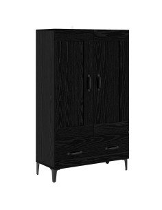 Credenza Rovere Nero 70 x 31 x 115 cm Legno ingegnerizzato