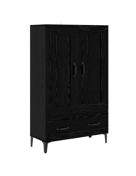 Credenza Rovere Nero 70 x 31 x 115 cm Legno ingegnerizzato