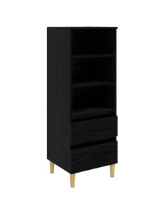 Credenza Rovere Nero 40 x 36 x 110 cm Legno ingegnerizzato