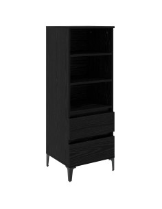 Credenza Rovere Nero 40 x 36 x 110 cm Legno ingegnerizzato