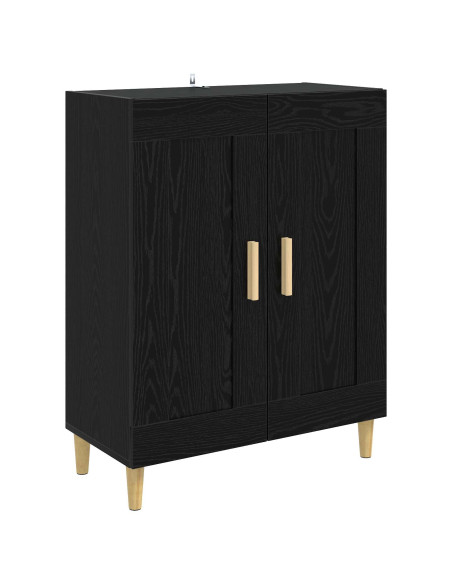 Credenza Rovere Nero 69,5 x 34 x 90 cm Legno ingegnerizzato