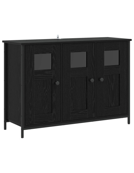 Credenza Rovere Nero 100 x 35 x 70 cm Legno ingegnerizzato