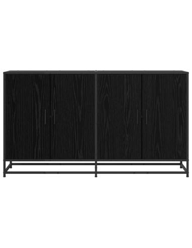 Credenza Rovere Nero 134 x 35 x 76 cm Legno ingegnerizzato