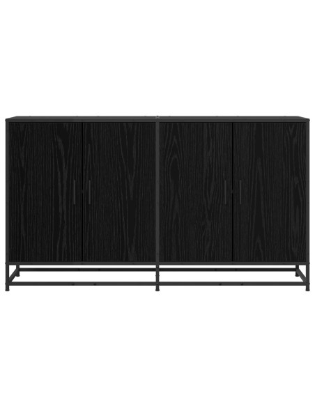 Credenza Rovere Nero 134 x 35 x 76 cm Legno ingegnerizzato