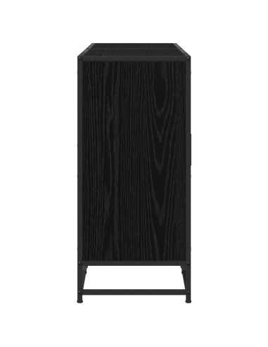 Credenza Rovere Nero 134 x 35 x 76 cm Legno ingegnerizzato