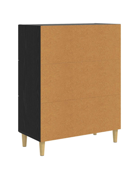 Credenza Rovere Nero 69,5 x 34 x 90 cm Legno ingegnerizzato