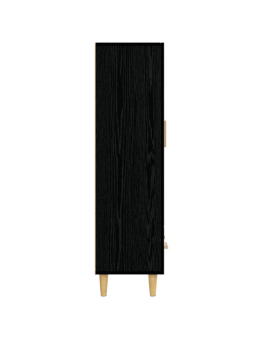 Credenza Rovere Nero 70 x 31 x 115 cm Legno ingegnerizzato