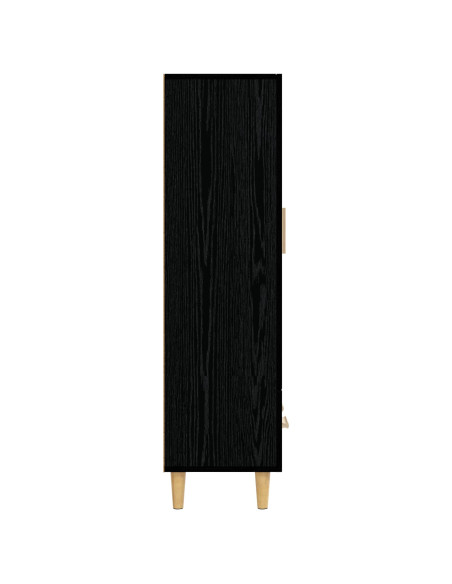 Credenza Rovere Nero 70 x 31 x 115 cm Legno ingegnerizzato