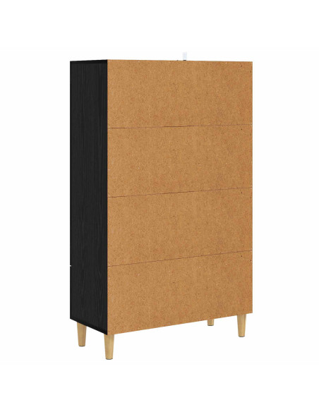 Credenza Rovere Nero 70 x 31 x 115 cm Legno ingegnerizzato