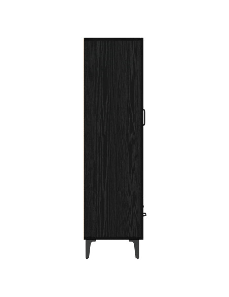 Credenza Rovere Nero 70 x 31 x 115 cm Legno ingegnerizzato