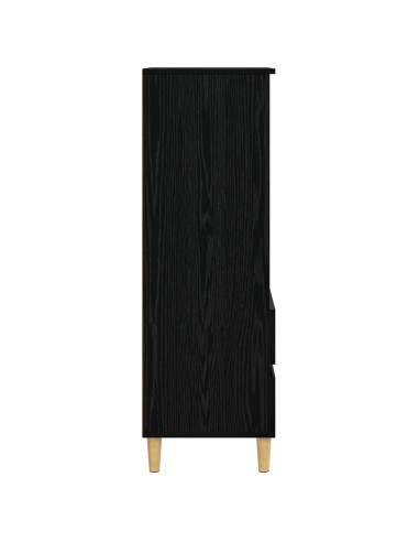Credenza Rovere Nero 40 x 36 x 110 cm Legno ingegnerizzato