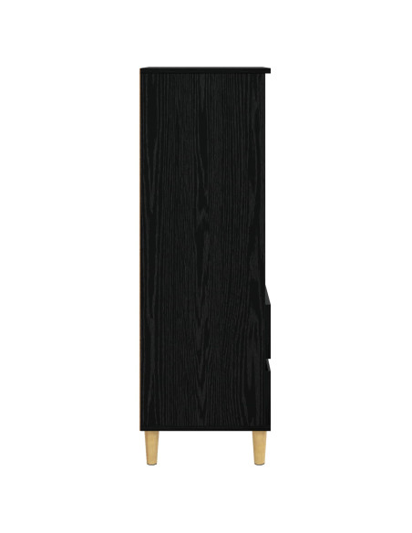 Credenza Rovere Nero 40 x 36 x 110 cm Legno ingegnerizzato