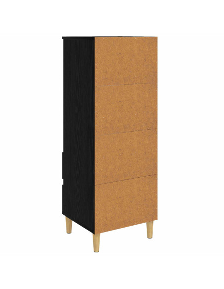 Credenza Rovere Nero 40 x 36 x 110 cm Legno ingegnerizzato